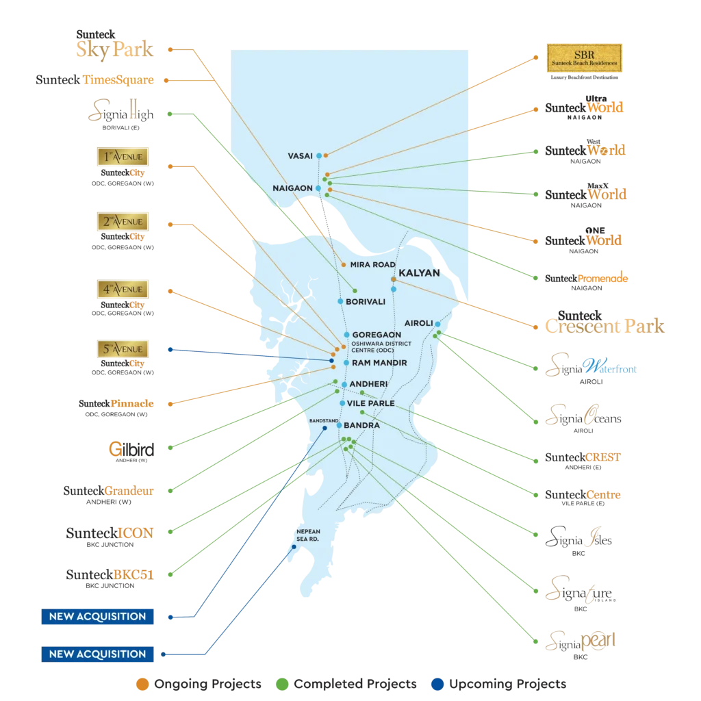 sunteckskyparks map